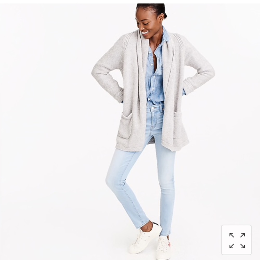 J Crew knit open cardigan sweater (Navy)